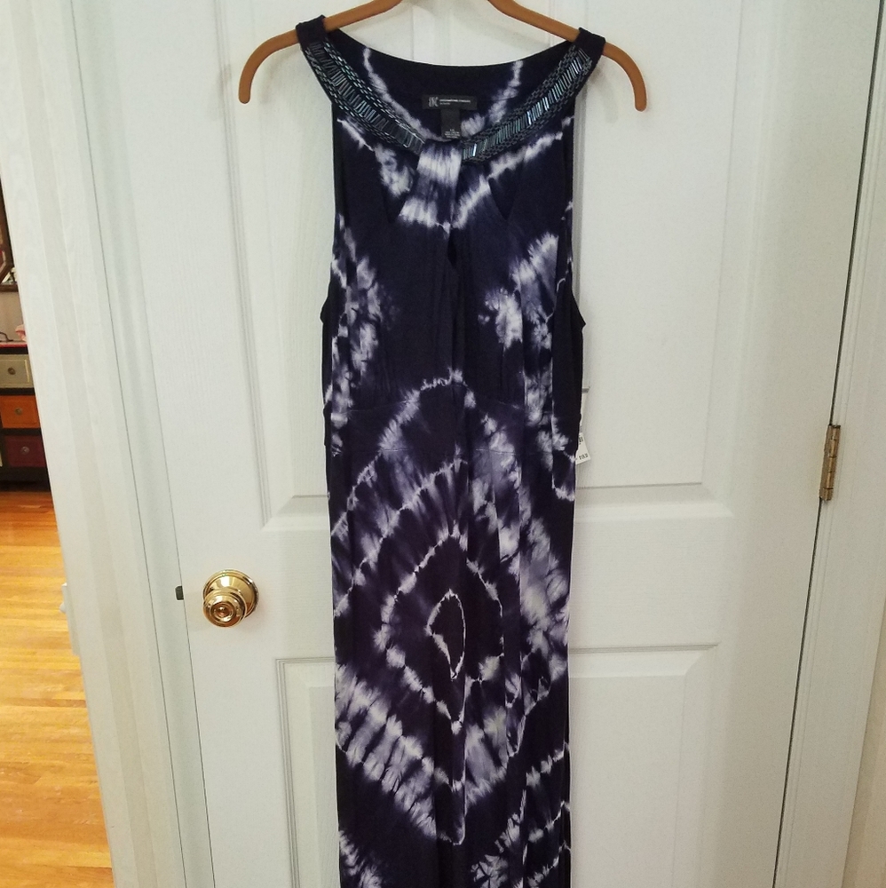 INC Concepts NWT  Tie Dye Embellished Maxi dress
